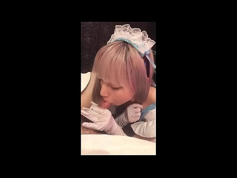 ❤️ Idol Japaneaidd [mayuka], gwisg morwyn Ffrengig, rhan 1, blowjob a jerk i ffwrdd gyda eli ❤ Porno vk wrthon ni